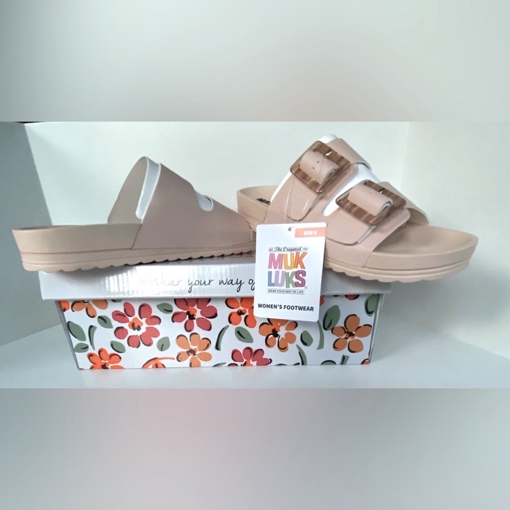 Muk Luks Grand Cayman Slip-On Sandals, Slip-On Shoes, Slides, Blush Sz 8 🎉HP🎉 - Picture 12 of 16